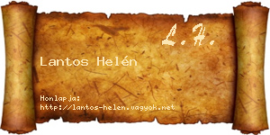 Lantos Helén névjegykártya
